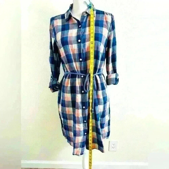 Tommy Hilfiger Long Sleeve Plaid Collared Dress Size Medium - Picture 5 of 9